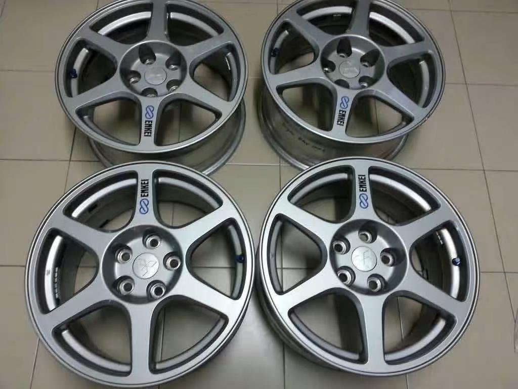 Genuine Mitsubishi Lancer Evolution VIII 17×8 Enkei wheels