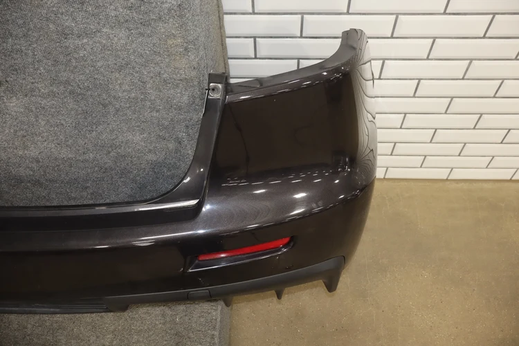 08-15 Mitsubishi EVO X Rear Bumper Cover Phantom Black - Image 9