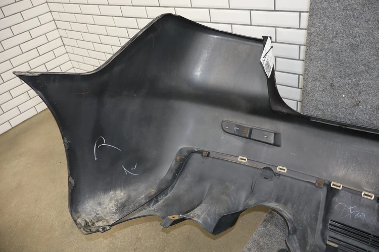 08-15 Mitsubishi EVO X Rear Bumper Cover Phantom Black - Image 4