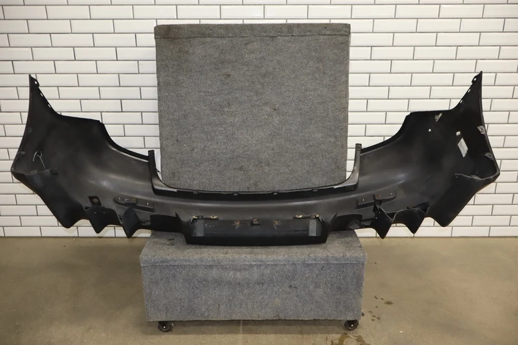 08-15 Mitsubishi EVO X Rear Bumper Cover Phantom Black - Image 3