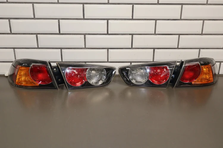 08-15 Mitsubishi EVO X Taillight Set OEM Complete 4pc Clean Lenses Tested Good