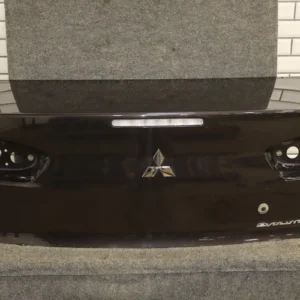 08-15 Mitsubishi EVO X Trunk Lid Decklid OEM Phantom Black U02 Passive Entry
