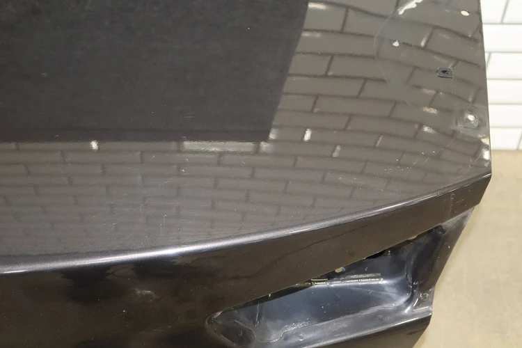 08-15 Mitsubishi EVO X Trunk Lid Decklid OEM Phantom Black U02 Passive Entry - Image 3