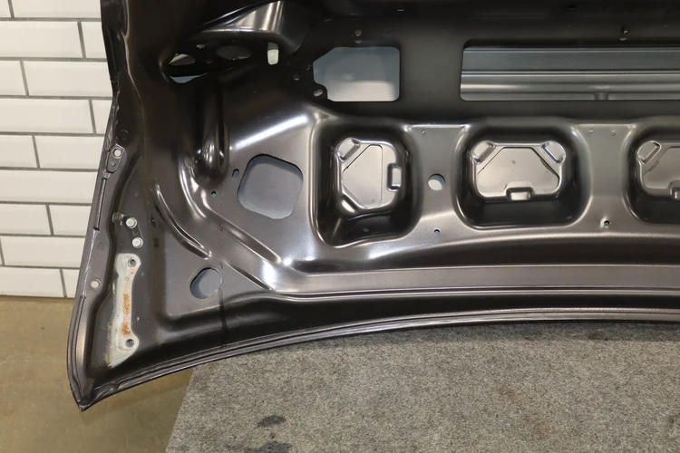 08-15 Mitsubishi EVO X Trunk Lid Decklid OEM Phantom Black U02 Passive Entry - Image 11