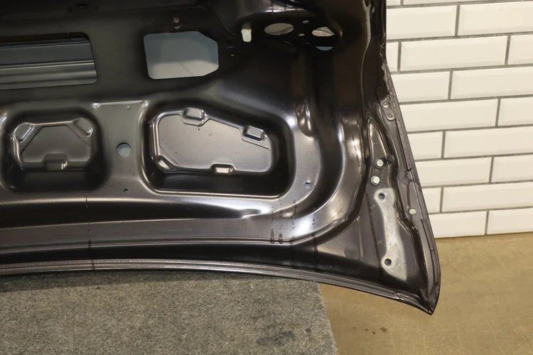 08-15 Mitsubishi EVO X Trunk Lid Decklid OEM Phantom Black U02 Passive Entry - Image 7