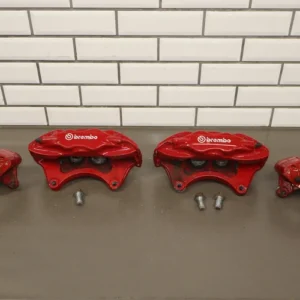 08-15 OEM Mitsubishi Evolution Evo X Brembo Brake Calipers Red SET