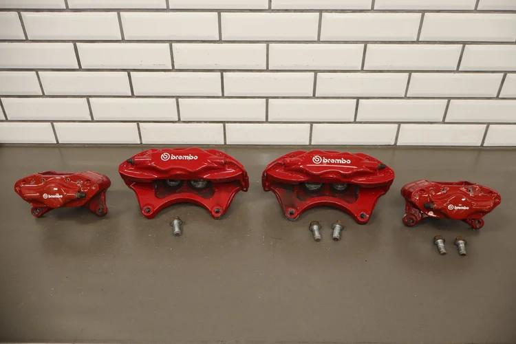 08-15 OEM Mitsubishi Evolution Evo X Brembo Brake Calipers Red SET