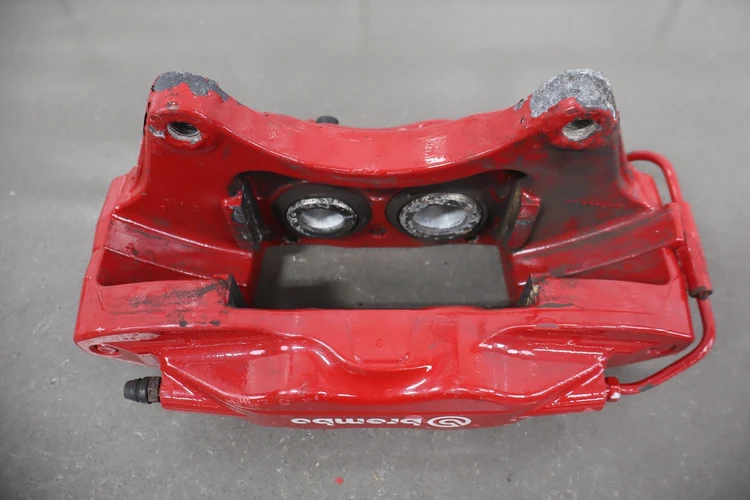 08-15 OEM Mitsubishi Evolution Evo X Brembo Brake Calipers Red SET - Image 9