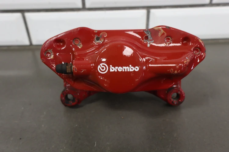 08-15 OEM Mitsubishi Evolution Evo X Brembo Brake Calipers Red SET - Image 8