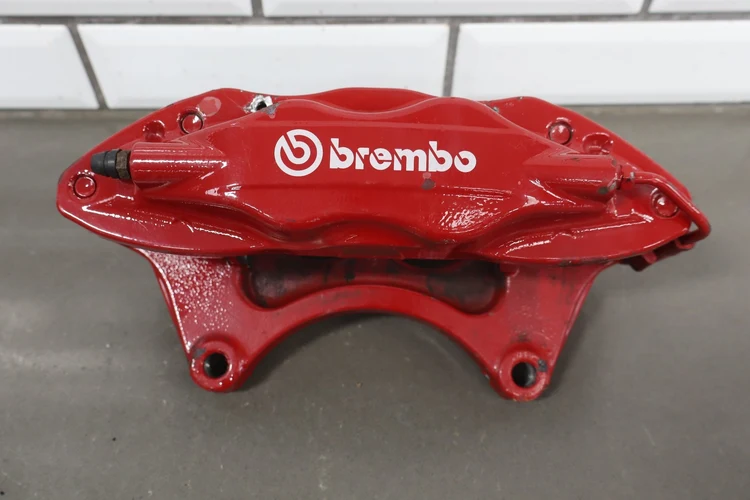 08-15 OEM Mitsubishi Evolution Evo X Brembo Brake Calipers Red SET - Image 4